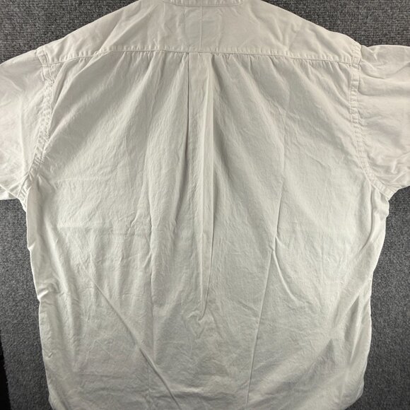 Gitman Bros Oxford Pinpoint Button-Down USA 17.5 Cotton Short Sleeve White - Picture 12 of 12